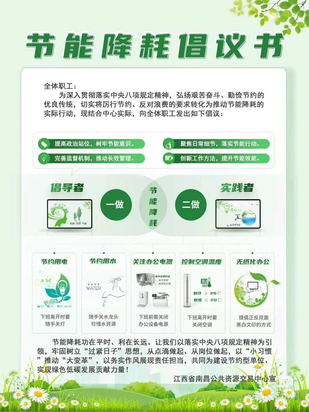 節(jié)能降耗倡議書